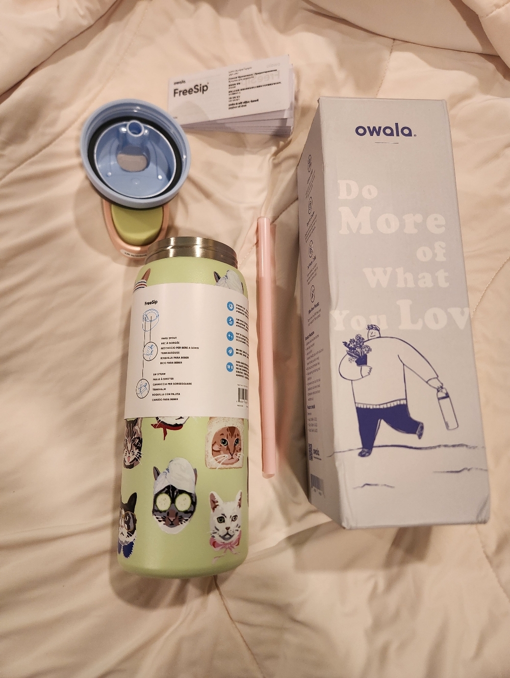 New OWALA Cat Collage 32 oz. Water Bottle - Picture 4 of 16